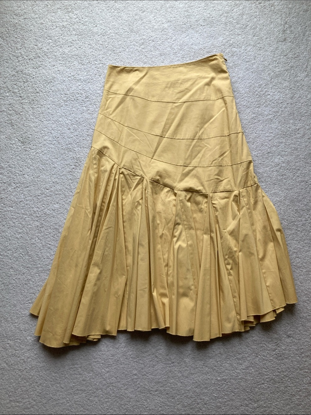 Anthropologie Maeve midi maxi skirt featuring a yoke and tiered godet